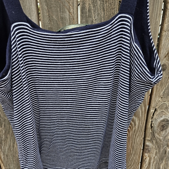 Lauren Ralph Lauren Navy and White Striped Adjustable-strap Tank Size L - Picture 14 of 14